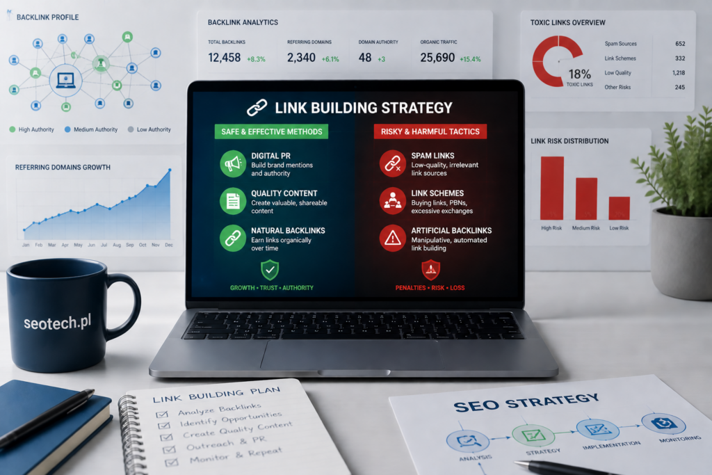 link building 2026 które metody działają a które są ryzykowne strategie SEO i backlinki