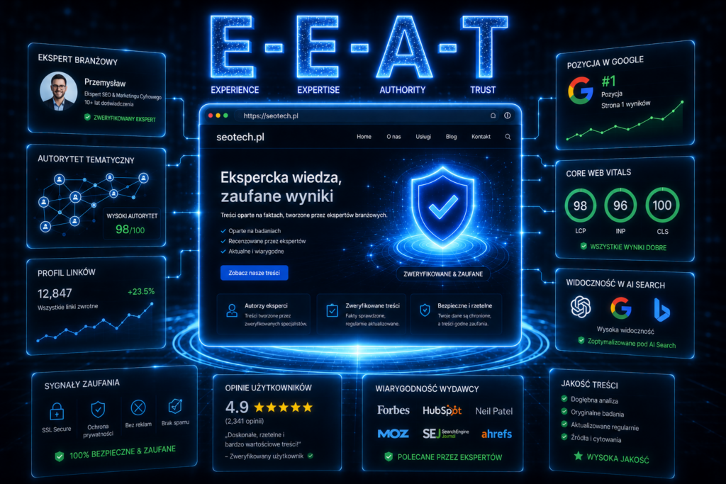 E-E-A-T w 2026 wiarygodność strony internetowej trust signals i ocena jakości Google